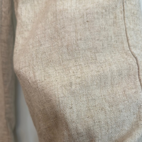 Chic Beige Cropped Linen Blend Trousers. Size S. Beachwear - Picture 6 of 7